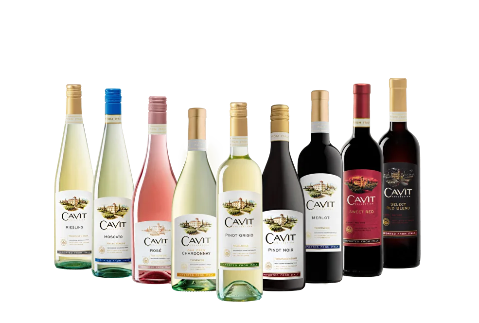 Cavit Wine Bottle Lineup